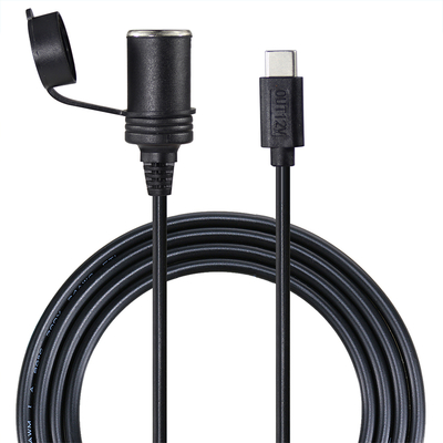 12V Car Cigarette Lighter Socket to USB-C Power Adapter Converter DC Outlet Plug with Type-C Port for Phone Tablet GPS Dash Cam