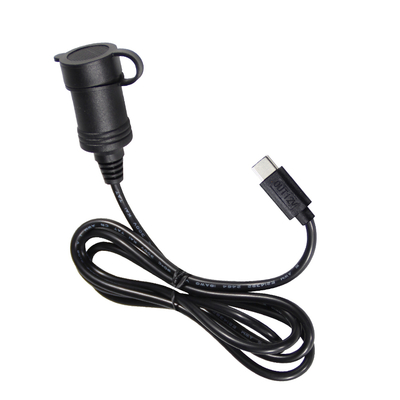 12V Car Cigarette Lighter Socket to USB-C Power Adapter Converter DC Outlet Plug with Type-C Port for Phone Tablet GPS Dash Cam