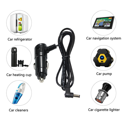 12V 3A Angled Cigarette Lighter Plug to DC 2.1mm Power Cable