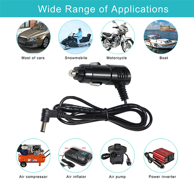 12V 3A Angled Cigarette Lighter Plug to DC 2.1mm Power Cable