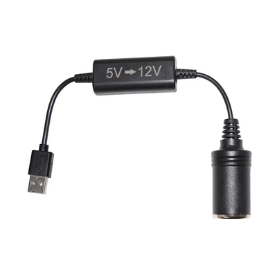 5V to 12V USB Adapter Step up Converter Cable with Cigarette Lighter Socket Booster Cord for Car DVR GPS Camera Router Fan LED