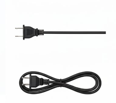 NEMA 1-15P Power Cord with Stripped Wire Ends, 2-Prong AC Extension Cable for Desk Lamp, Fan, Radio Manufacturers, Repair Shops
