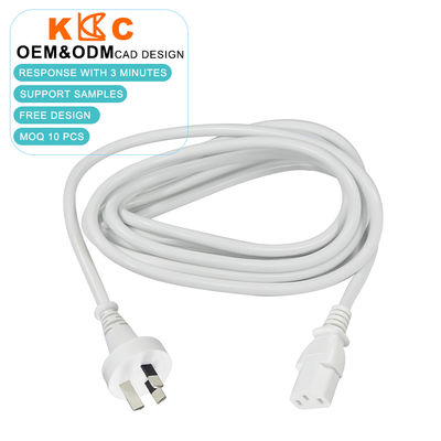 SAA 3-Pin to IEC 60320 C13 Female Australia Cable 250V AC Power Cord for Computers