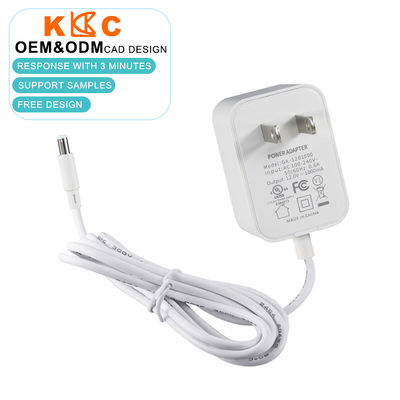 12V 1A US DC Power Adapter, White DC5.5x2.1mm Connector, AC to DC Wall Plug Charger for Modems Hubs Digital Photo Frames