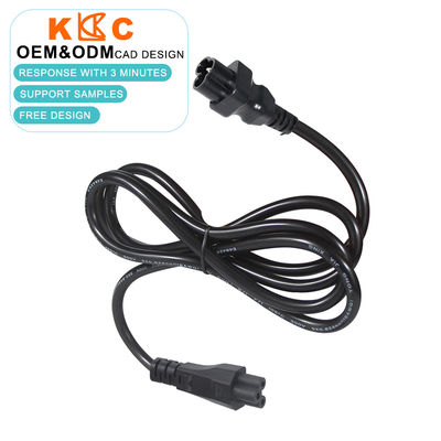 18 AWG IEC 60320 C5 to C6 Power Adapter Cord with 10A / 125V Rating for Laptop Adapters