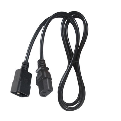 IEC 320 C13 to C20 Power Extension Cord 14 AWG for Server Racks and High-Density PDUs Black Power Jumper Cable 15 Amp 250V