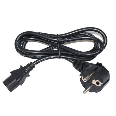2 Pin AC Power Cord European Power Cords With IEC C13 Connector PVC Jacketed