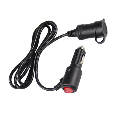 Car Cigarette Lighter Charger with Switch and Male To Female Connector