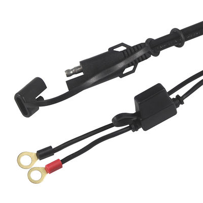 15A Sae Battery Charger with O Ring Terminal Car Extension Cable 2ft
