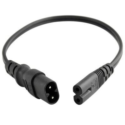 0.5M VDE 250V 2.5A H03VVH2-F 0.75MM2 2 core IEC C7 to IEC C8 Power Extension Cord
