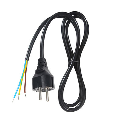 16a 250v Power Cord Schuko Plug H05vv F Vde H05vv-f European Eu 3 Pin Kema-keur Cable Strip End