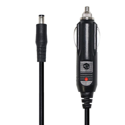 Black Extension Cable Cigarette Lighter Plug Male To 5521Mm 5525Mm Dc 12 Volt Power Cord For Car