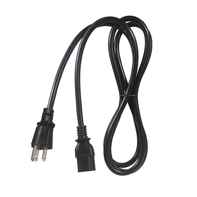 16AWG IEC320 3Pin to C13 NEMA USA Universal AC Power Cable in Black/White