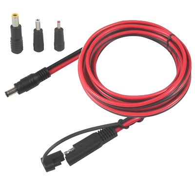 SAE to DC Coaxial Adapter Cable - 6Ft 14AWG Quick Release Disconnect Plug 5.5mmx2.1mm Male Jack Extension Power with 8mm 2.5mm 3.5mm Adapters for Automotive (B09N3LCJ4F)