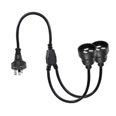 AU Plug to Dual AUS Socket Power Splitter Cord 10A/15A