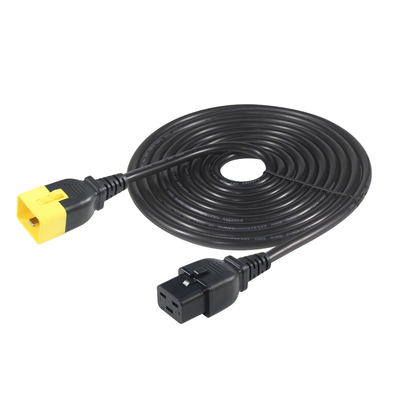 IEC C20 to C19 Power Cord 14 AWG 250V 16A Black PVC