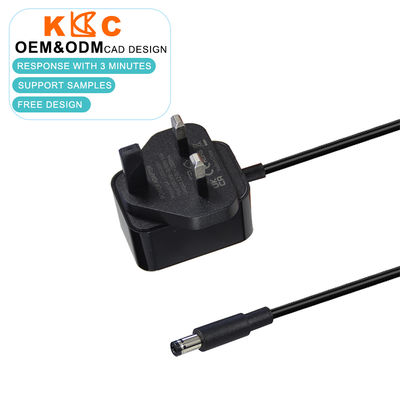 UK Plug 5V 3A DC Power Adapter with Multiple Output Plugs