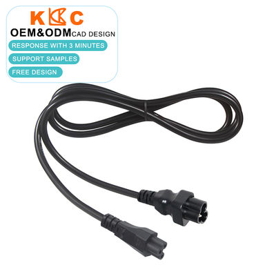 18 AWG IEC 60320 C5 to C6 Power Adapter Cord with 10A / 125V Rating for Laptop Adapters